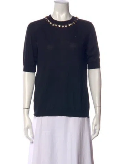 Pre-owned Marni Cashmere Crew Neck Sweater In Blue