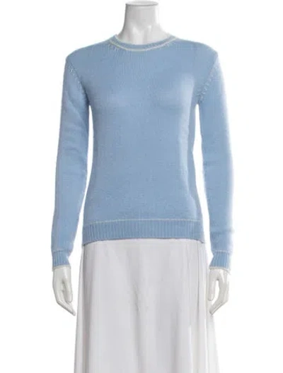 Pre-owned Marni Cashmere Crew Neck Sweater In Blue