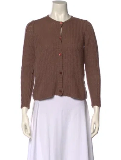 Pre-owned Marni Cashmere Crew Neck Sweater In Brown