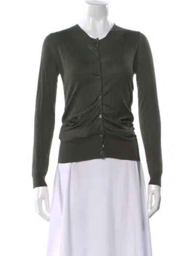 Pre-owned Marni Cashmere Crew Neck Sweater In Green