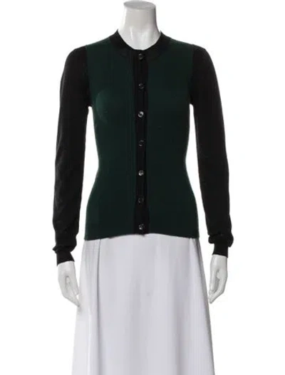 Pre-owned Marni Cashmere Crew Neck Sweater In Green