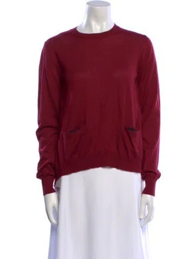 Pre-owned Marni Cashmere Crew Neck Sweater In Red