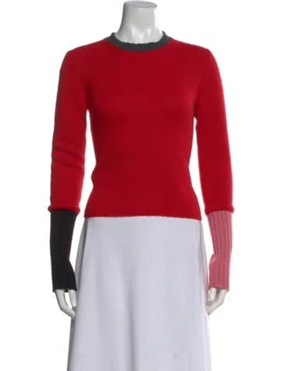 Pre-owned Marni Cashmere Crew Neck Sweater In Red