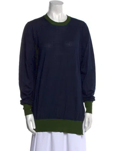 Pre-owned Marni Cashmere Crew Neck Sweatshirt In Blue