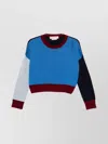 Marni Colour-block Cashmere Cropped Sweater Clothing In Multi