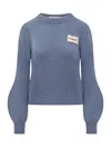 Marni Cardigan With Logo In Opal