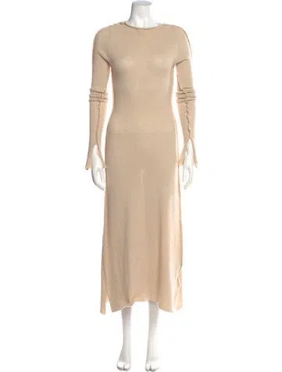 Pre-owned Marni Cashmere Long Dress In Neutral