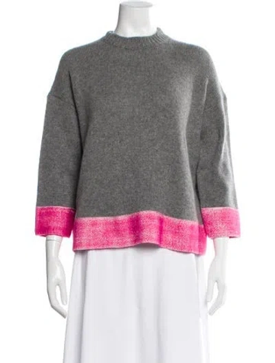 Pre-owned Marni Cashmere Mock Neck Sweater In Gray