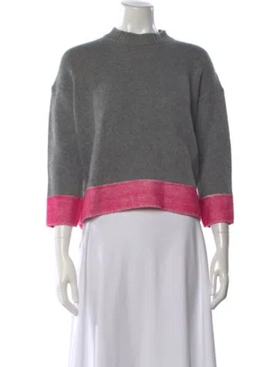 Pre-owned Marni Cashmere Mock Neck Sweater In Gray