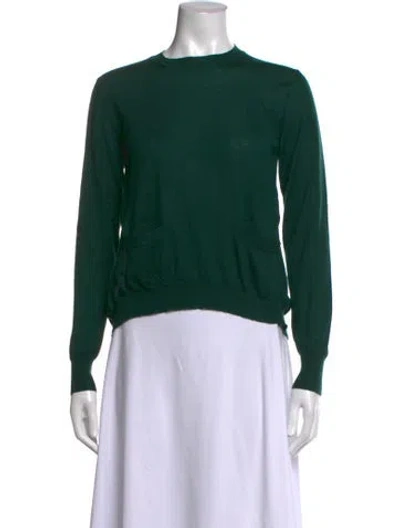 Pre-owned Marni Cashmere Mock Neck Sweater In Green