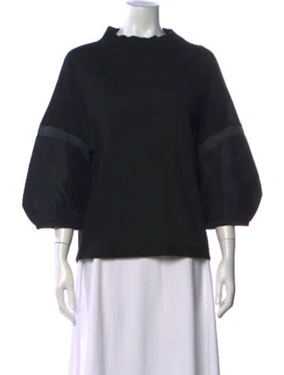 Pre-owned Marni Cashmere Mock Neck Top In Black