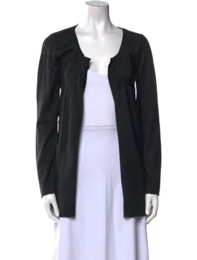 Pre-owned Marni Cashmere Open Front Sweater In Black