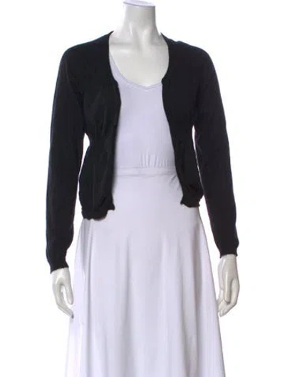 Pre-owned Marni Cashmere Open Front Sweater In Black