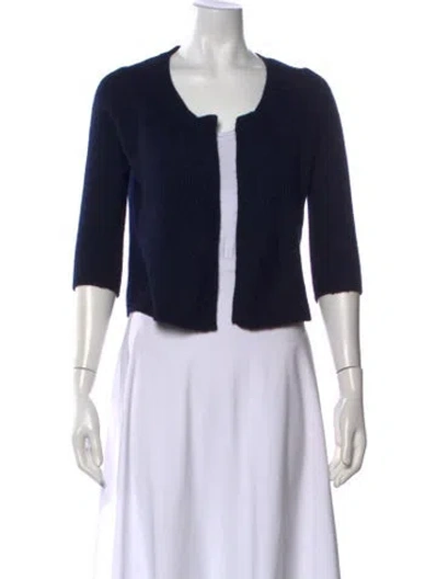 Pre-owned Marni Cashmere Open Front Sweater In Blue