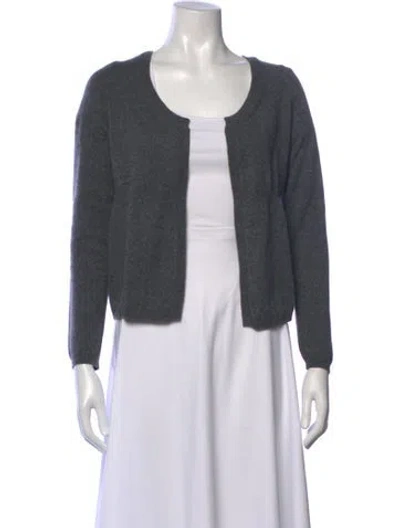 Pre-owned Marni Cashmere Open Front Sweater In Grey