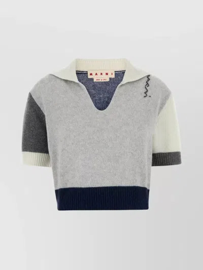 MARNI CASHMERE POLO SHIRT SHORT SLEEVES