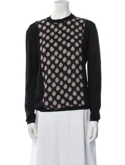 Pre-owned Marni Cashmere Printed Sweater In Black