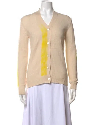 Pre-owned Marni Cashmere Printed Sweater In Neutrals/yellow