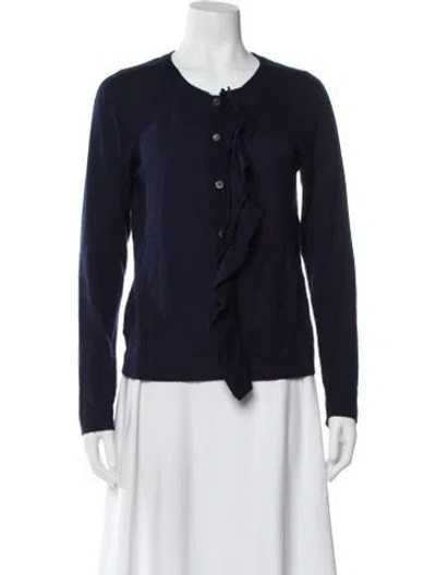Pre-owned Marni Cashmere Scoop Neck Sweater In Blue