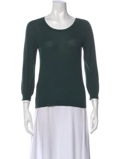 Pre-owned Marni Cashmere Scoop Neck Sweater In Green