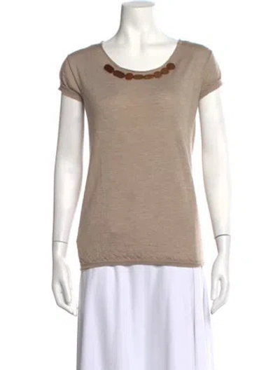 Pre-owned Marni Cashmere Scoop Neck Sweater In Neutrals