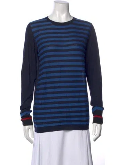 Pre-owned Marni Cashmere Striped Sweater In Blue