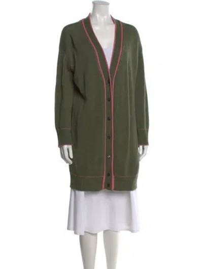 Pre-owned Marni Cashmere Striped Sweater In Green