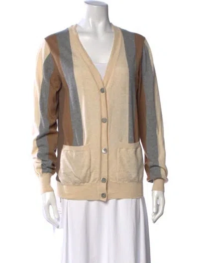 Pre-owned Marni Cashmere Striped Sweater In Neutrals