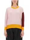 Marni Pink Colour-block Cashmere Jumper