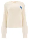 Marni Cashmere Sweater With Patch In White