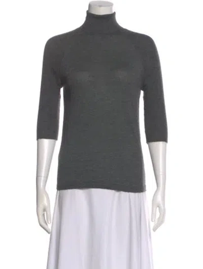 Pre-owned Marni Cashmere Turtleneck Sweater In Gray