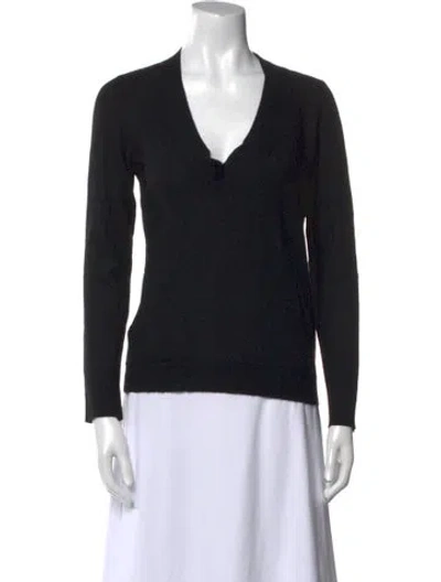 Pre-owned Marni Cashmere V-neck Sweater In Black