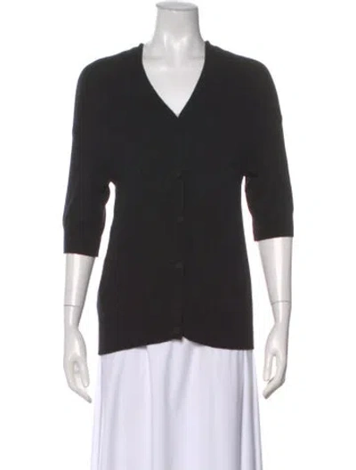 Pre-owned Marni Cashmere V-neck Sweater In Black