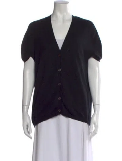 Pre-owned Marni Cashmere V-neck Sweater In Black