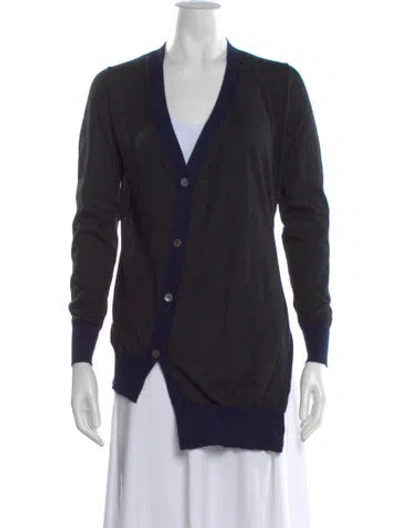 Pre-owned Marni Cashmere V-neck Sweater In Black