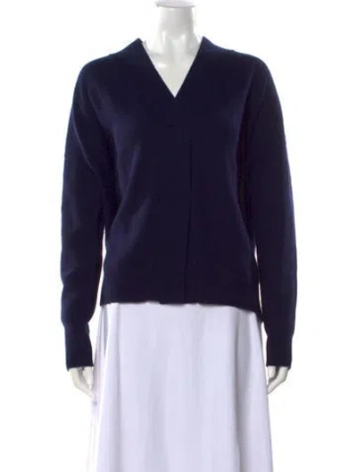 Pre-owned Marni Cashmere V-neck Sweater In Blue