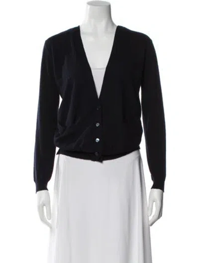 Pre-owned Marni Cashmere V-neck Sweater In Blue