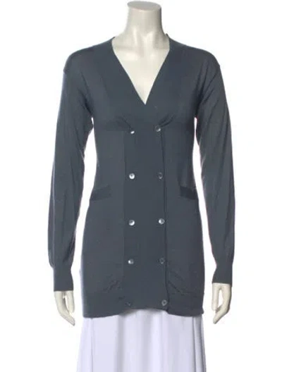 Pre-owned Marni Cashmere V-neck Sweater In Gray