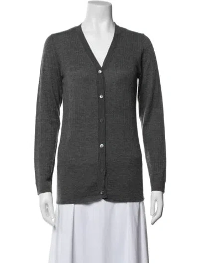 Pre-owned Marni Cashmere V-neck Sweater In Grey