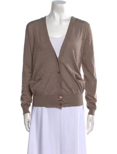 Pre-owned Marni Cashmere V-neck Sweater In Neutral