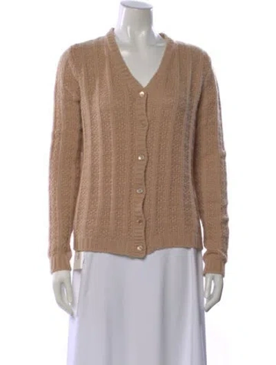 Pre-owned Marni Cashmere V-neck Sweater In Neutral