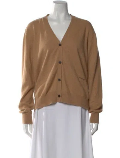 Pre-owned Marni Cashmere V-neck Sweater In Neutral