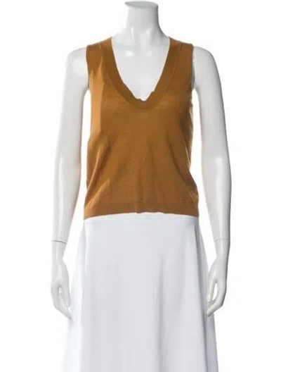 Pre-owned Marni Cashmere V-neck Sweater In Orange