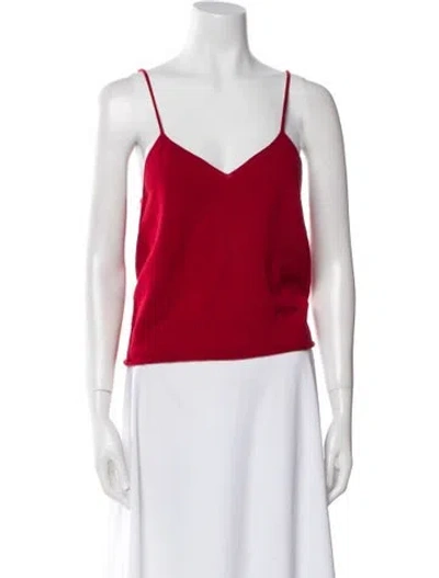 Pre-owned Marni Cashmere V-neck Sweater In Red