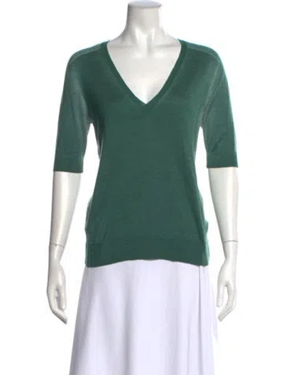 Pre-owned Marni Cashmere V-neck Top In Green