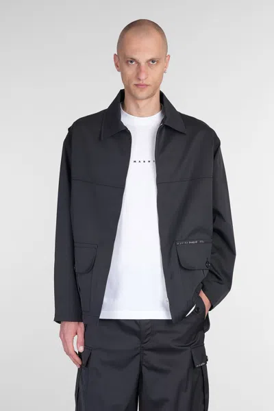Marni Casual Jacket In Black Polyester