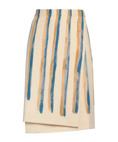 Marni Casual Striped Wrap Skirt In Multi