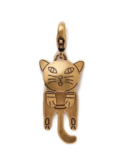 Marni Cat-charm Keyring In Gold