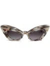 Marni Cat-eye Frame Sunglasses In Neutrals