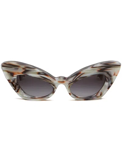 Marni Cat-eye Frame Sunglasses In Neutrals